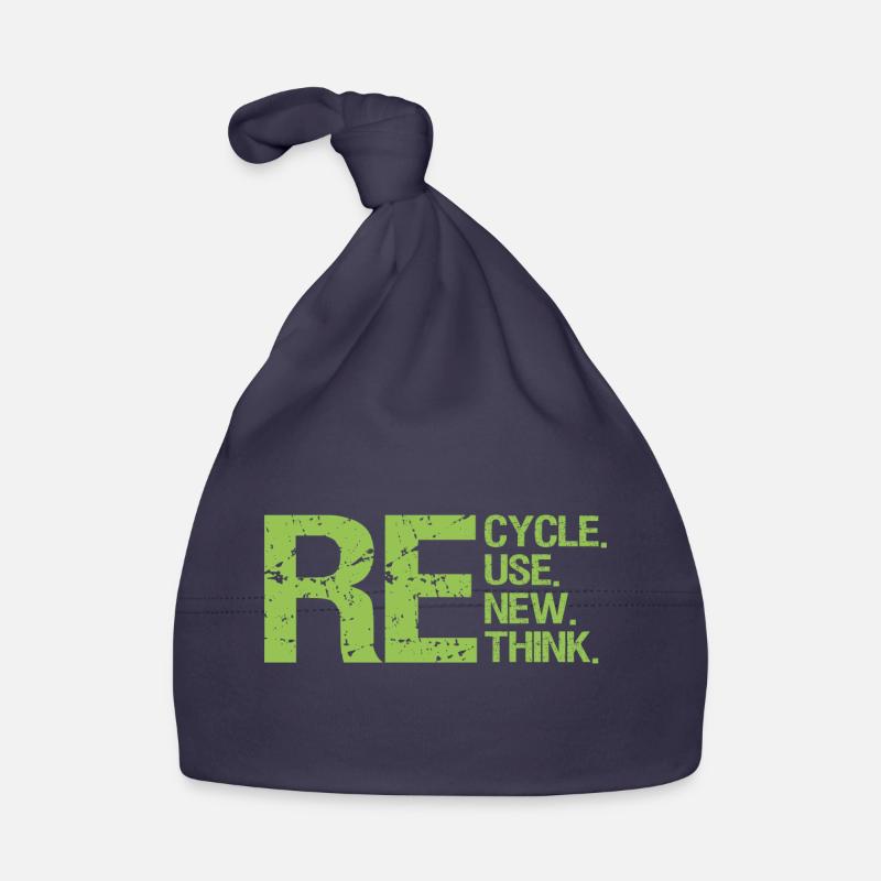 ReRecycler Réutiliser Repenser Repenser Bonnet bio Bébé