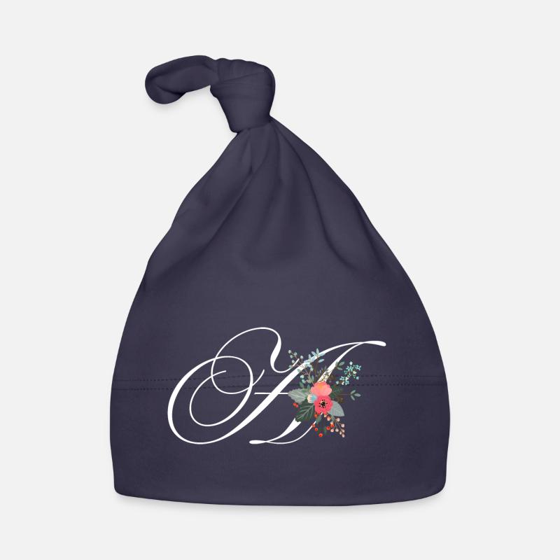 Lettre a fleuris Bonnet bio Bébé