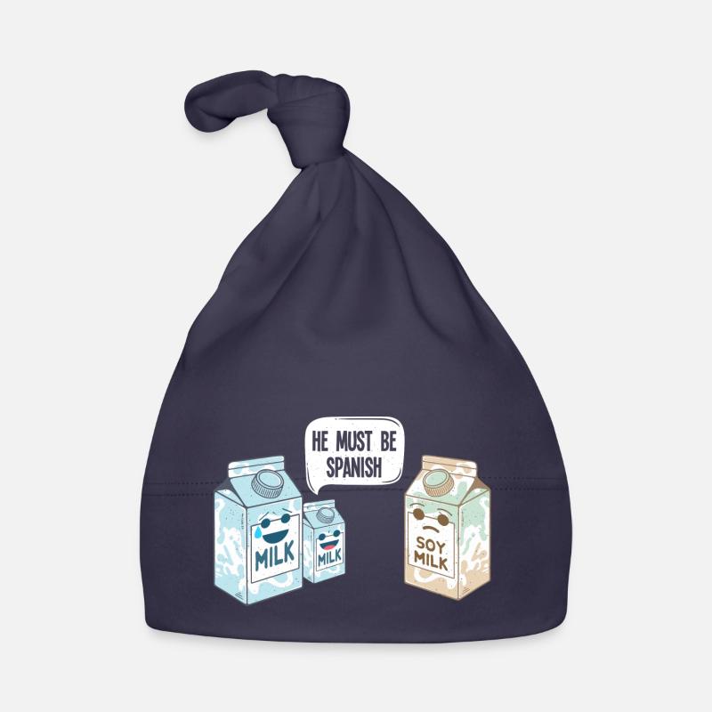 Sojamilch - Soy Milk spanisch Baby Bio-Mütze