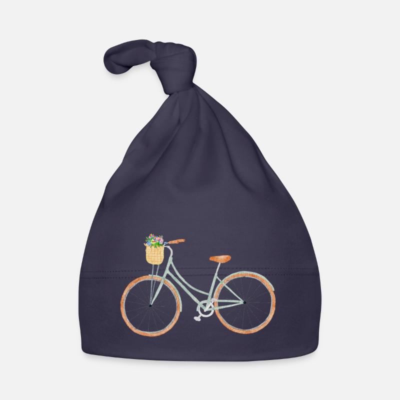 Bicyclette - Bonnet bio Bébé - marine