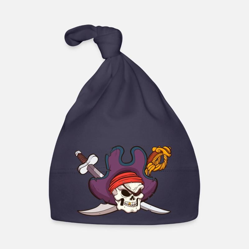 Pirate Skull Organic Baby Cap