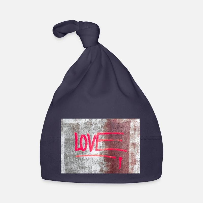 LOVE painted on rusty panel Organic Baby Cap