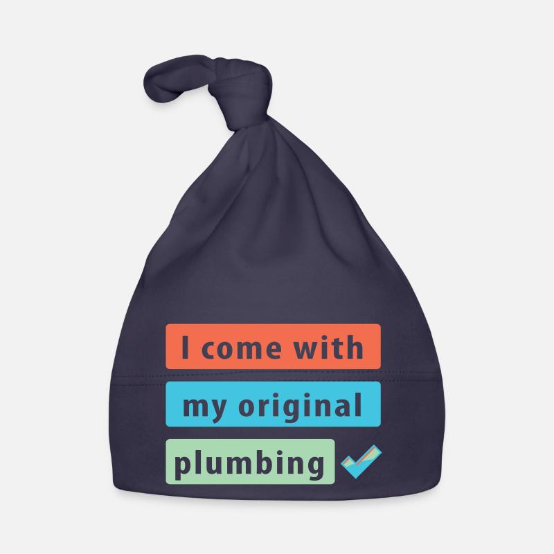 PLOMBERIE Conception de blagues - Bonnet bio Bébé - marine