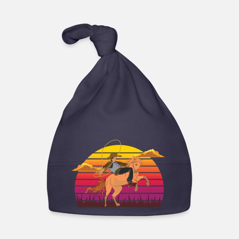 Texaner Rodeo Texas Pferd Geschenk Retro Cowboy Baby Bio-Mütze
