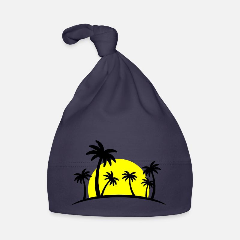 beach palms 2 Baby Bio-Mütze