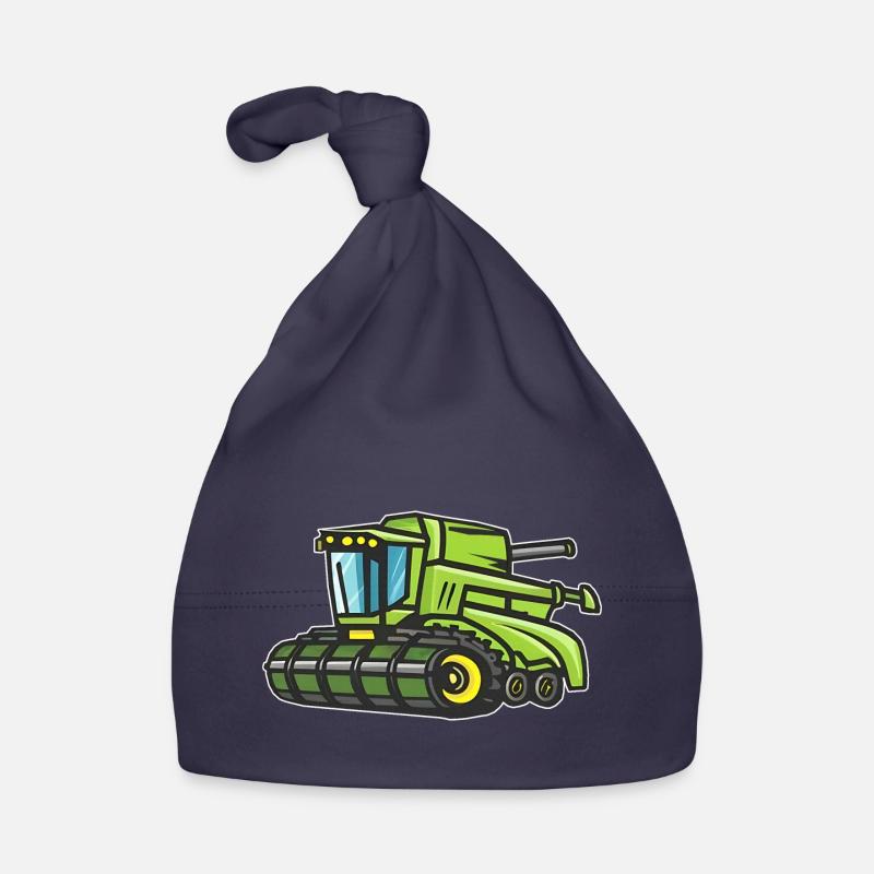 moissonneuse-batteuse verte Bonnet bio Bébé