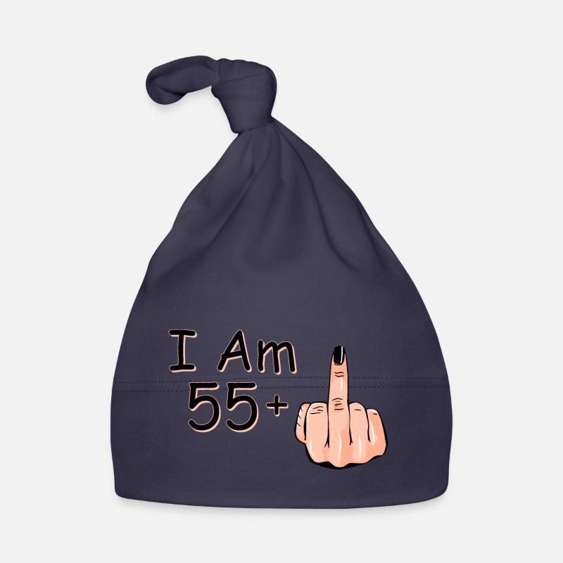 Ich bin 55 + 1 Mittelfinger Hemd Ich bin 55 plus, Baby Bio-Mütze