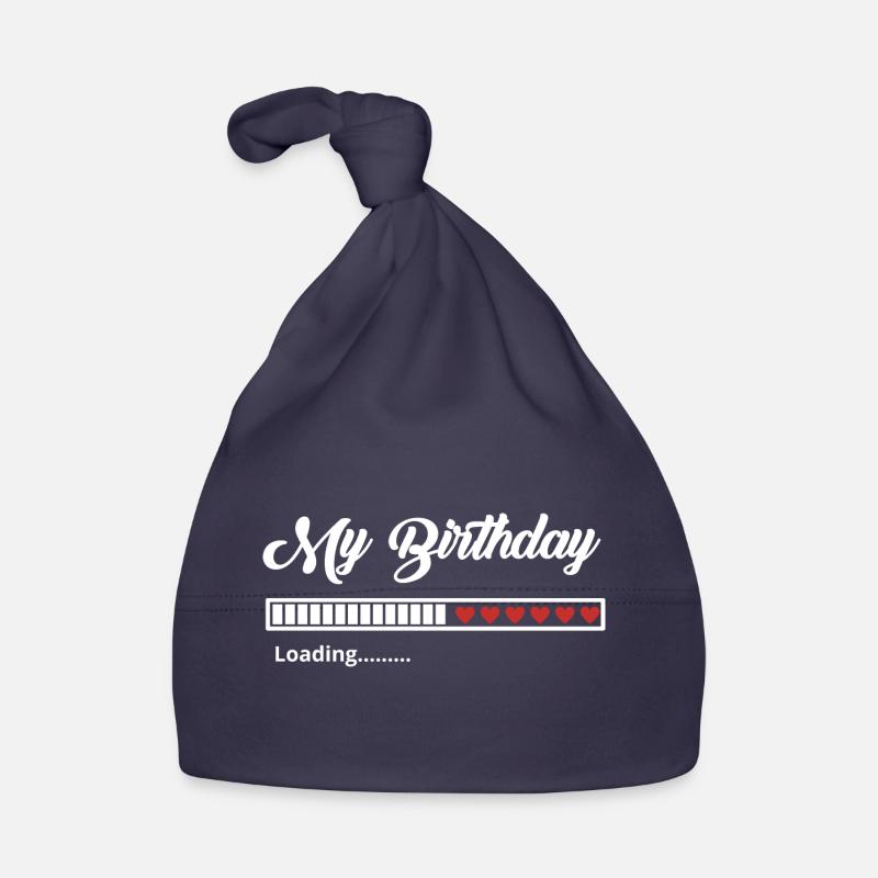 Mein Geburtstag wird geladen Baby Bio-Mütze