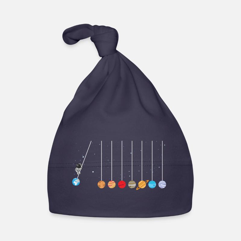 Astronaut Swing Planets Solar System Space Science - Organic Baby Cap - navy