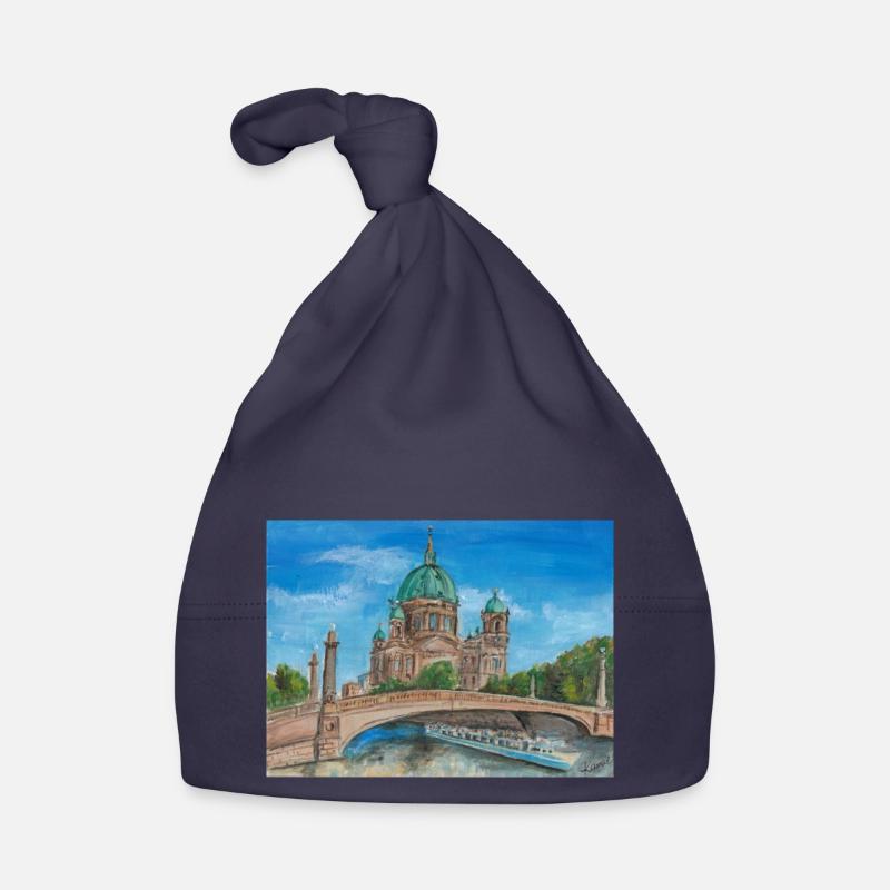 Cathédrale de Berlin - Bonnet bio Bébé - marine