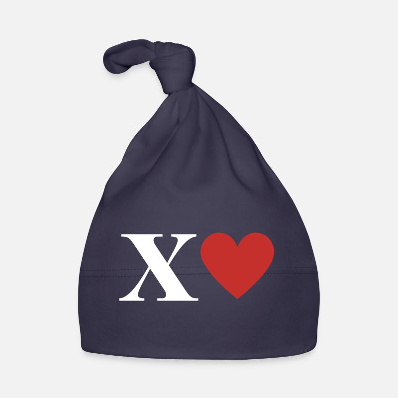 Letter x Red Heart Organic Baby Cap