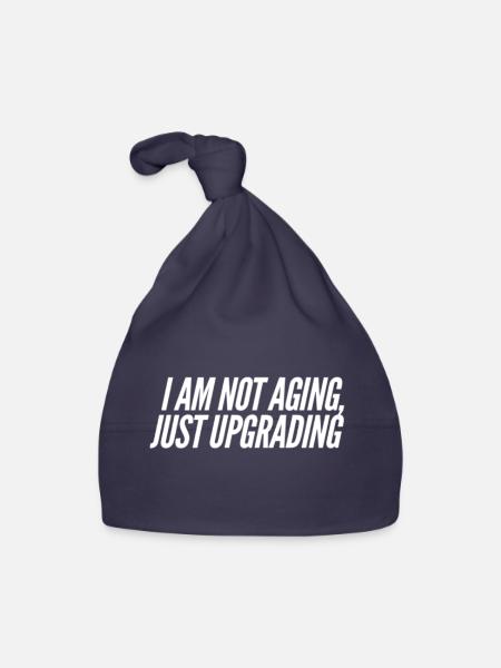 60. Geburtstag Geschenkidee - Baby Bio-Mütze - Navy - Vorne
