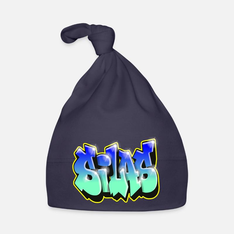 Graffiti SILAS BLUE GIFT BIRTHDAY BIRTH Organic Baby Cap