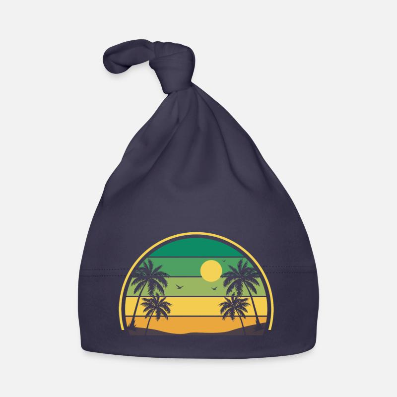 Rétro coucher de soleil été Bonnet bio Bébé