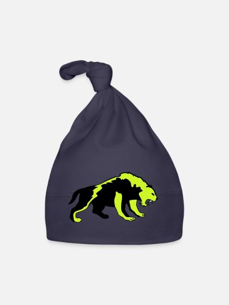 tiger 02 - Baby Bio-Mütze - Navy - Vorne