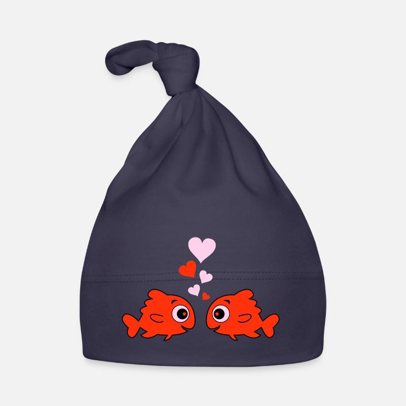 Bande dessinée Poissons amoureux 2 Bonnet bio Bébé