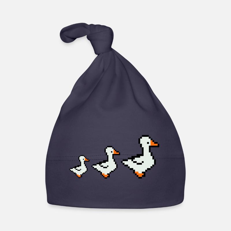 Canards pixellisés Bonnet bio Bébé