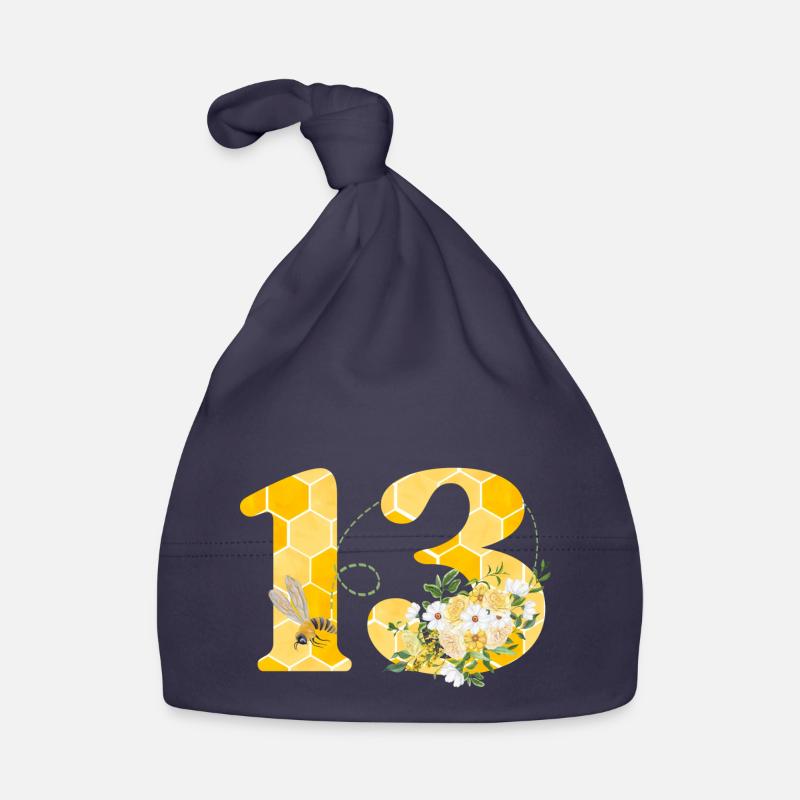 13th Anniversary Bee Organic Baby Cap