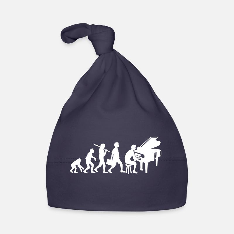 Evolution Piano Instrument Keys Playing Music Organic Baby Cap