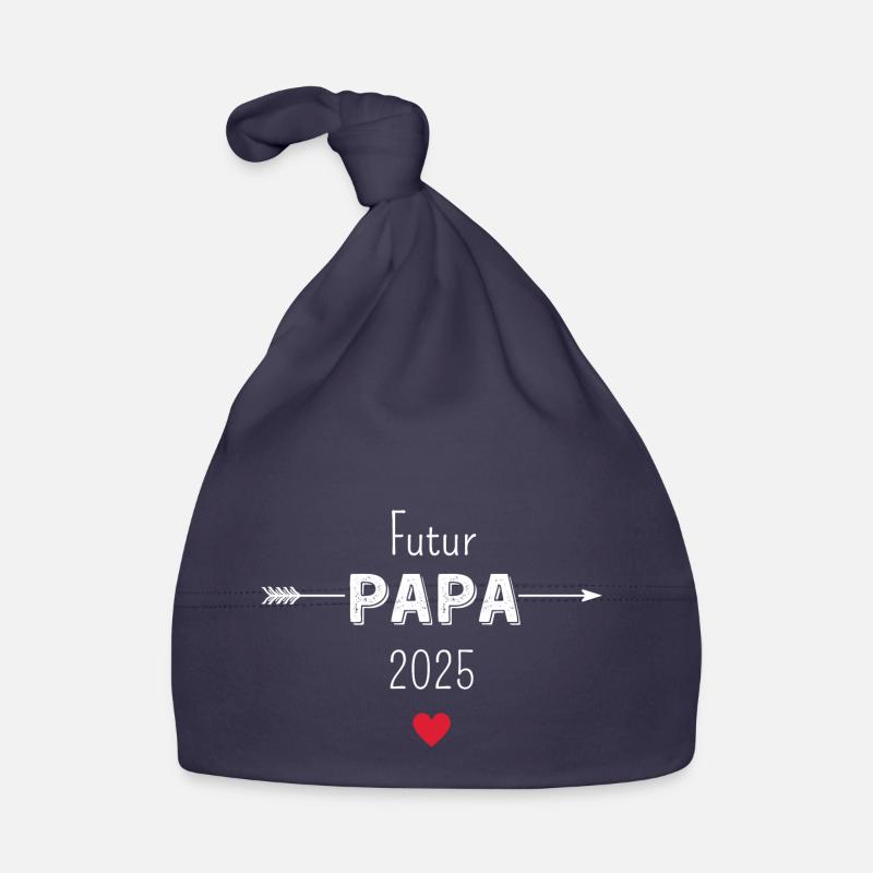 Futur papa 2025 - Bonnet bio Bébé - marine