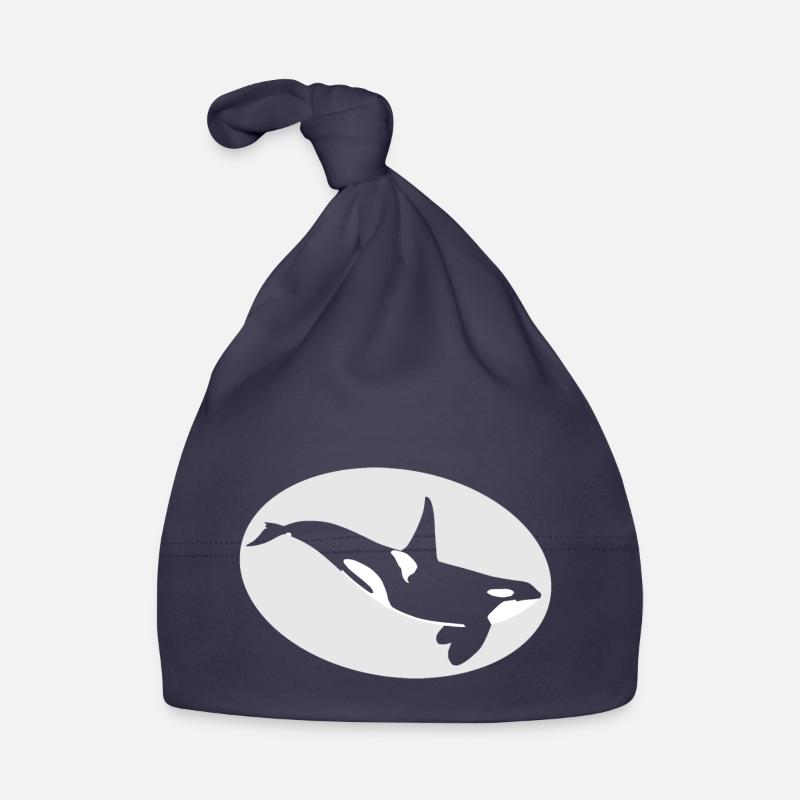 orque - Bonnet bio Bébé - marine