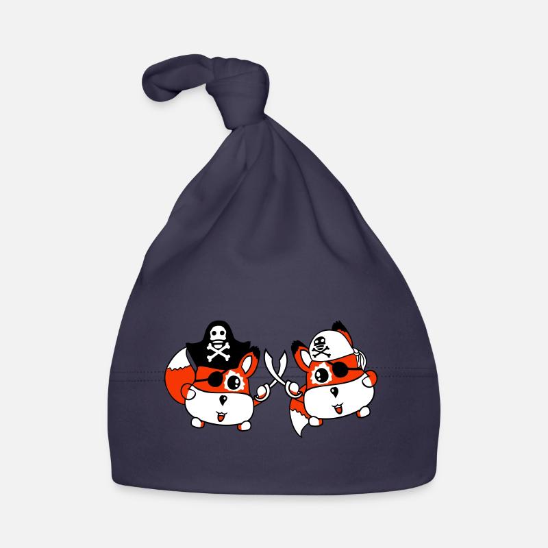 2 petit pirate mignon renards oeil sabre duel Bonnet bio Bébé