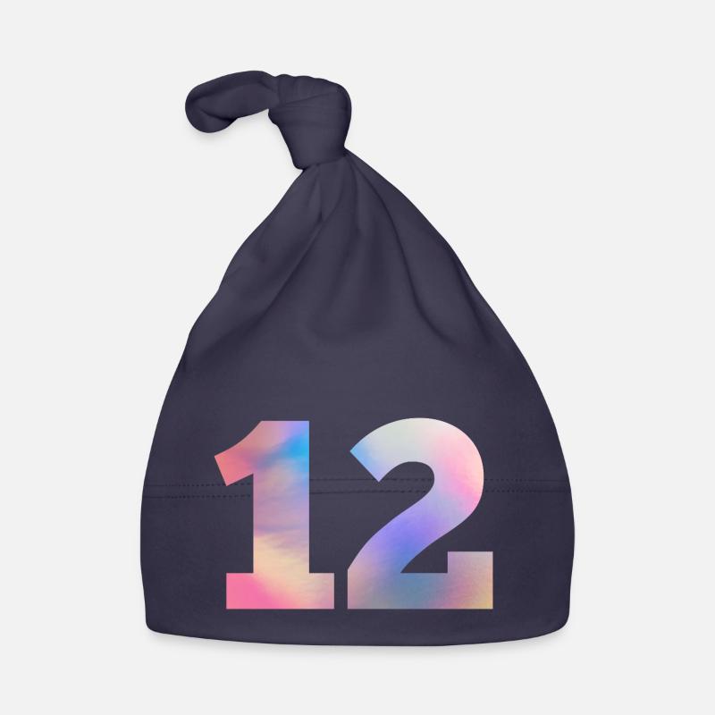 Numéro 12 coloré Bonnet bio Bébé