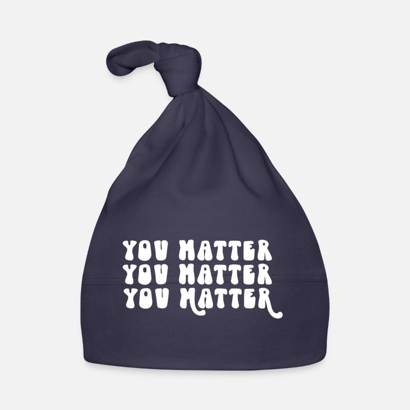 Vous comptez Affirmation positive Motivation - Bonnet bio Bébé - marine