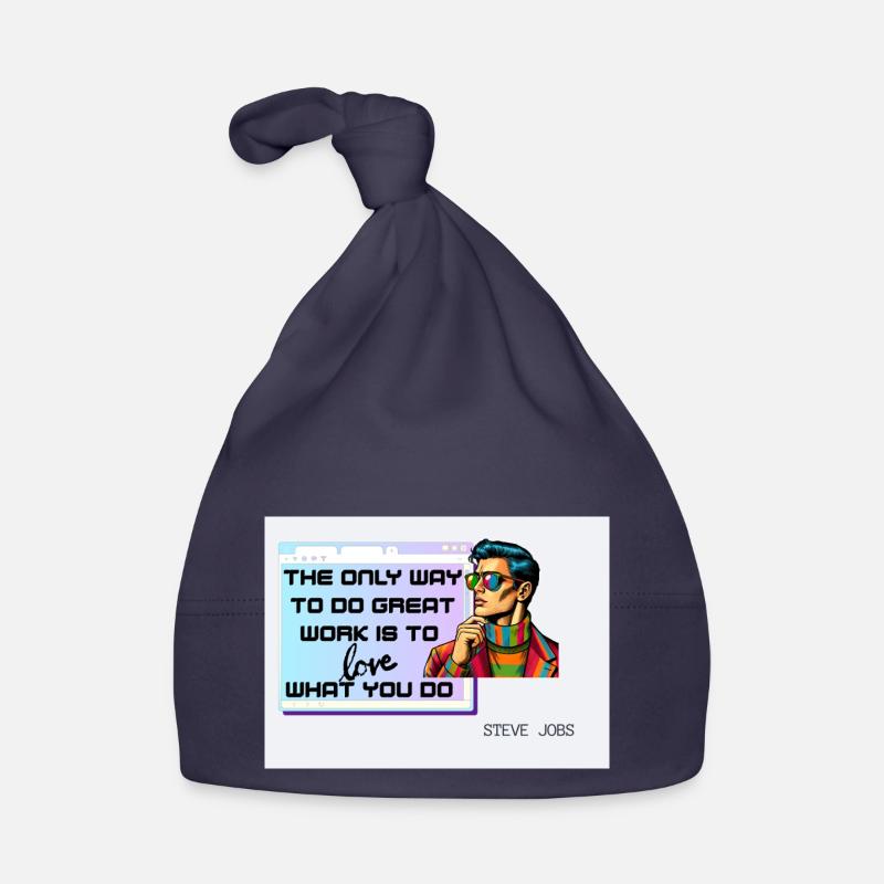 Aimez ce que vous faites – Retro Pop Art Design Bonnet bio Bébé