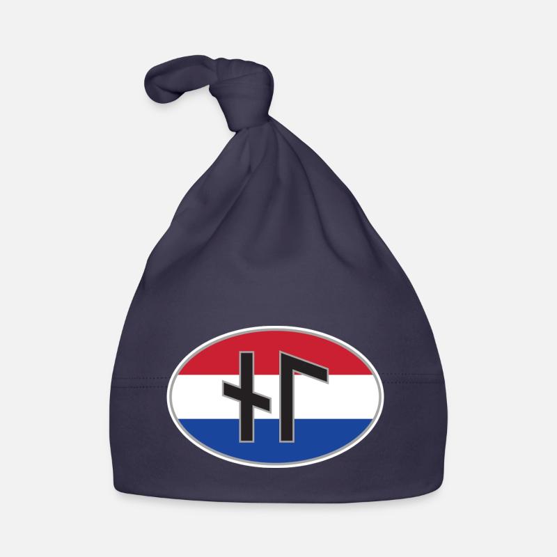 NL (Nederland) runic country code sticker Organic Baby Cap