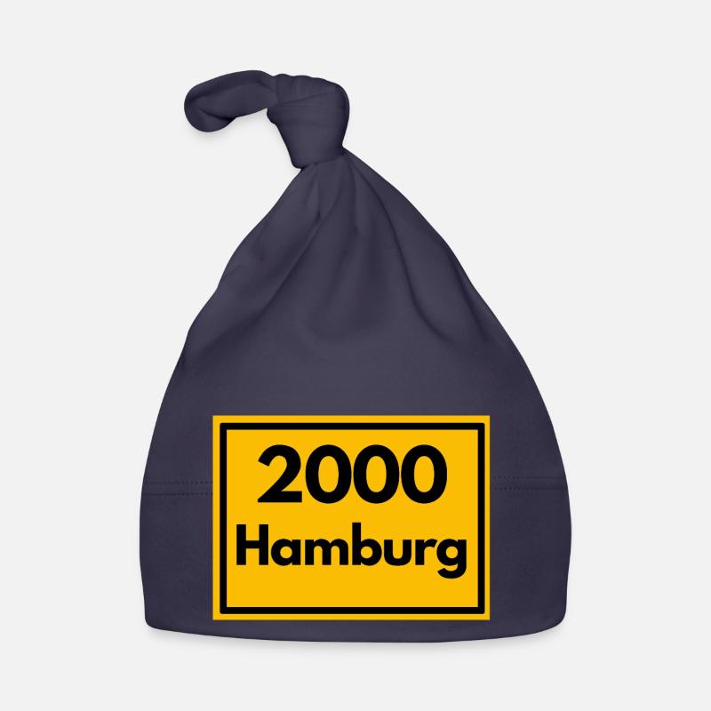 Panneau de lieu - puis rétro urbain code postal 2000 Hambourg Bonnet bio Bébé