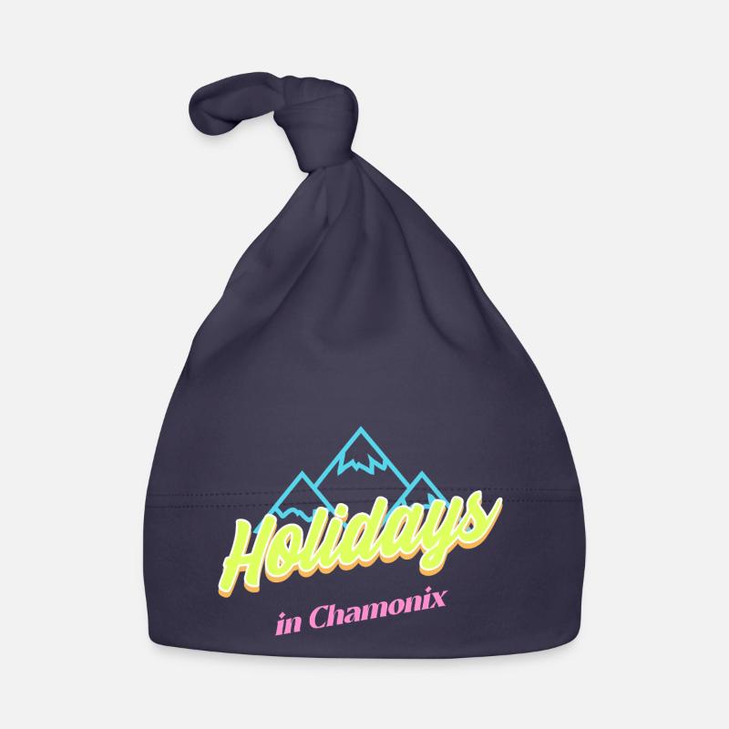 80's hliday in chamonix - Bonnet bio Bébé - marine