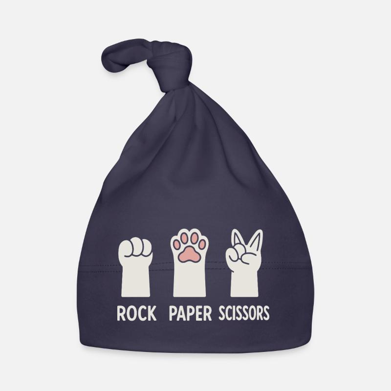 Roche Papier Ciseaux Chats Pattes Bonnet bio Bébé