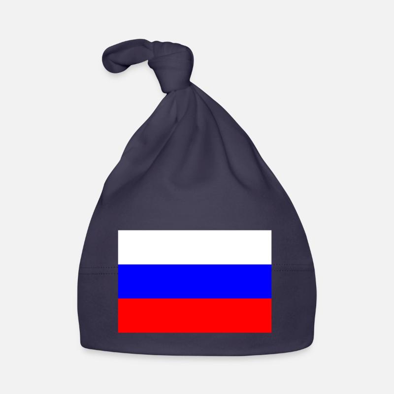 Russie, Russie, drapeau, drapeau - Bonnet bio Bébé - marine