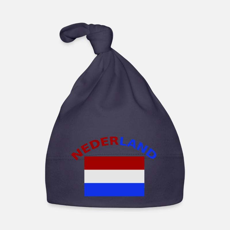 Hollande, Pays-Bas, drapeau, drapeau - Bonnet bio Bébé - marine