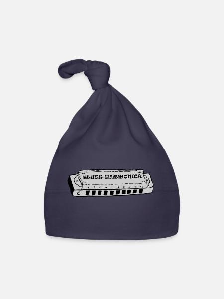 bluesharmonica - Baby Bio-Mütze - Navy