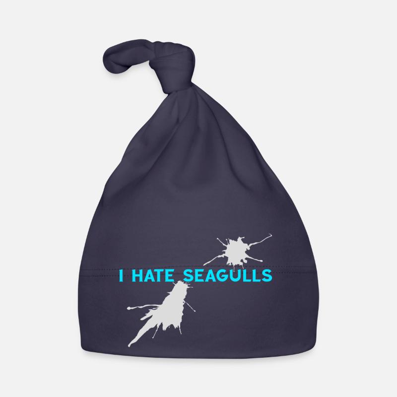I hate Seagulls Seagull Captain Harbor Master Boat Organic Baby Cap
