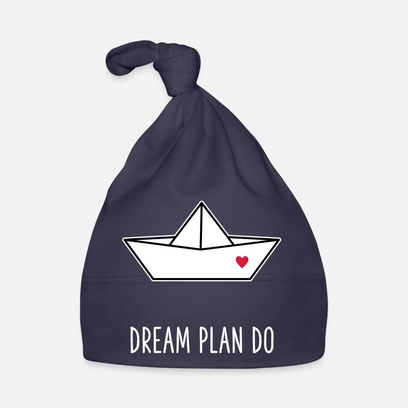 Dream Plan Do - Papierboot Schiffchen Herz Baby Bio-Mütze