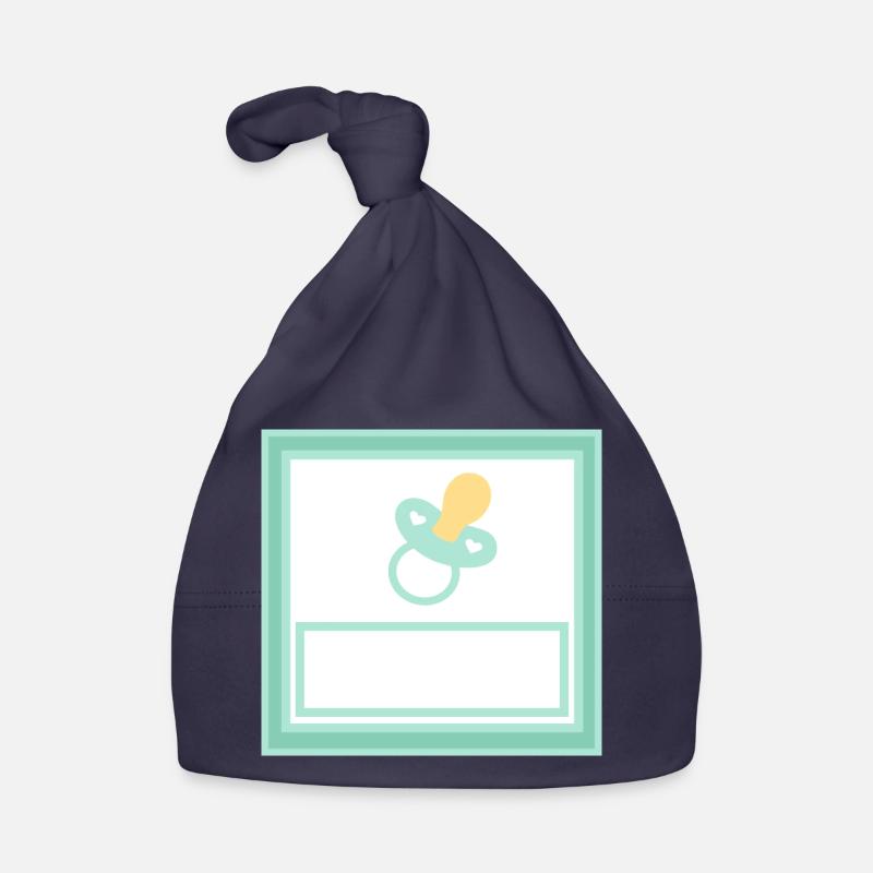 Personnalisez votre propre modèle de bébé - Bonnet bio Bébé - marine