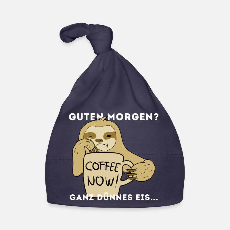 Langschläfer Kaffee Morgen Sloth Baby Bio-Mütze