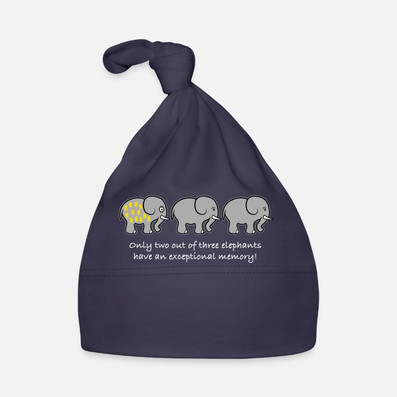 Elephant memory saying funny Organic Baby Cap