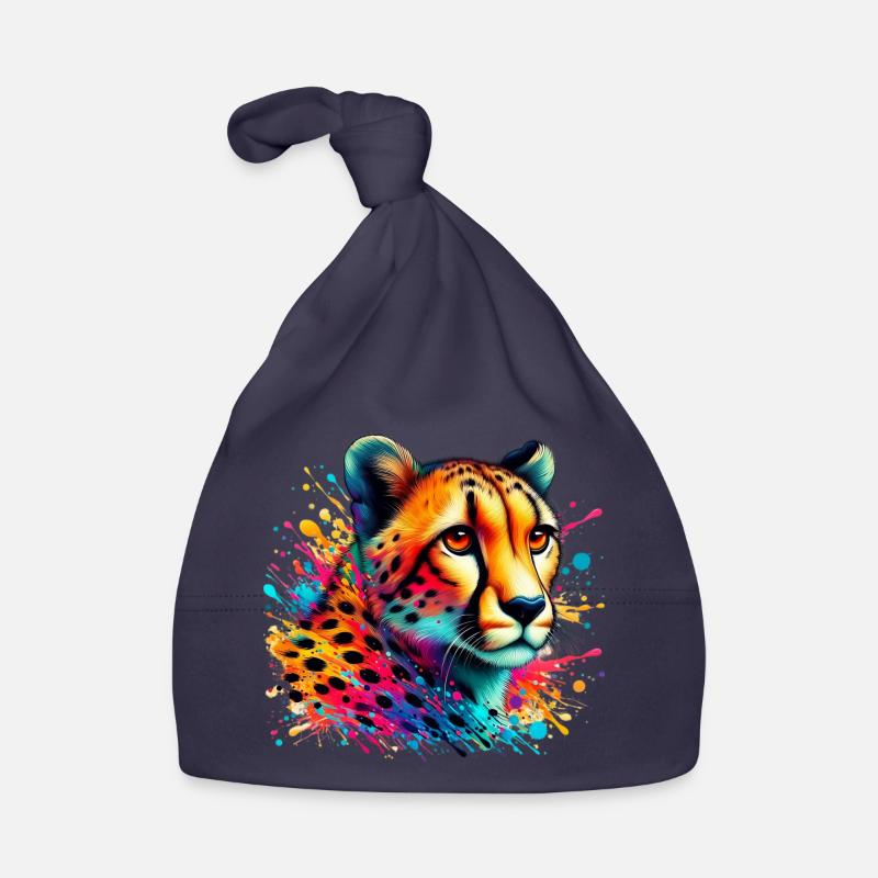Guépard - Bonnet bio Bébé - marine