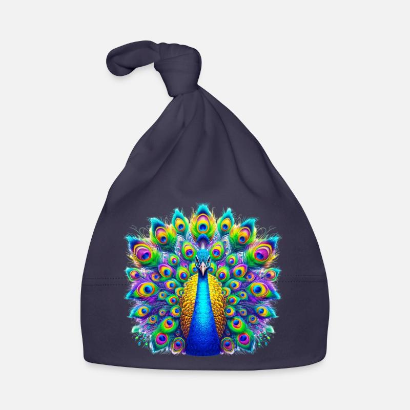 Peacock Organic Baby Cap