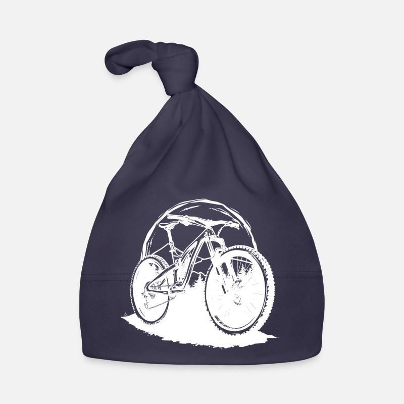 Mountainbiking Illustration Baby Bio-Mütze