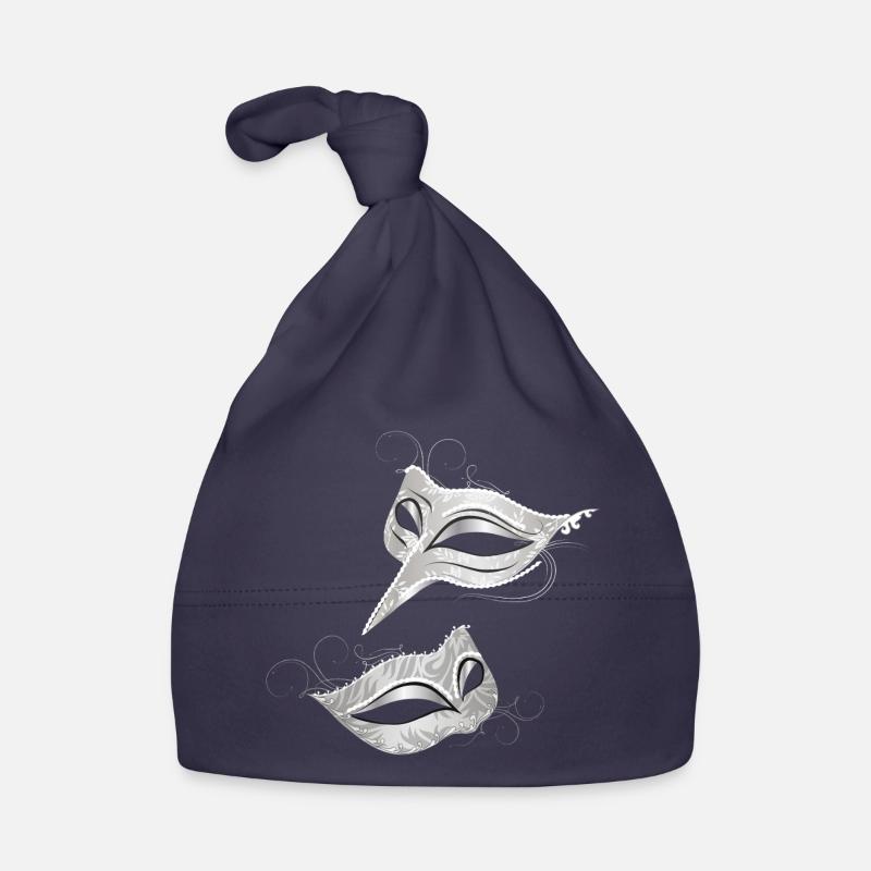 Masques élégants en argent de style ornemental Bonnet bio Bébé