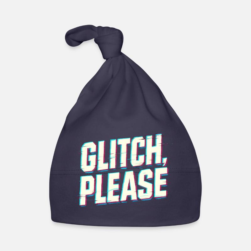 Glitch, s’il vous plaît | Ambiances de hacker rétro gaming Bonnet bio Bébé