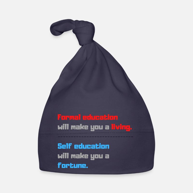 Citations Citation éducative - Bonnet bio Bébé - marine