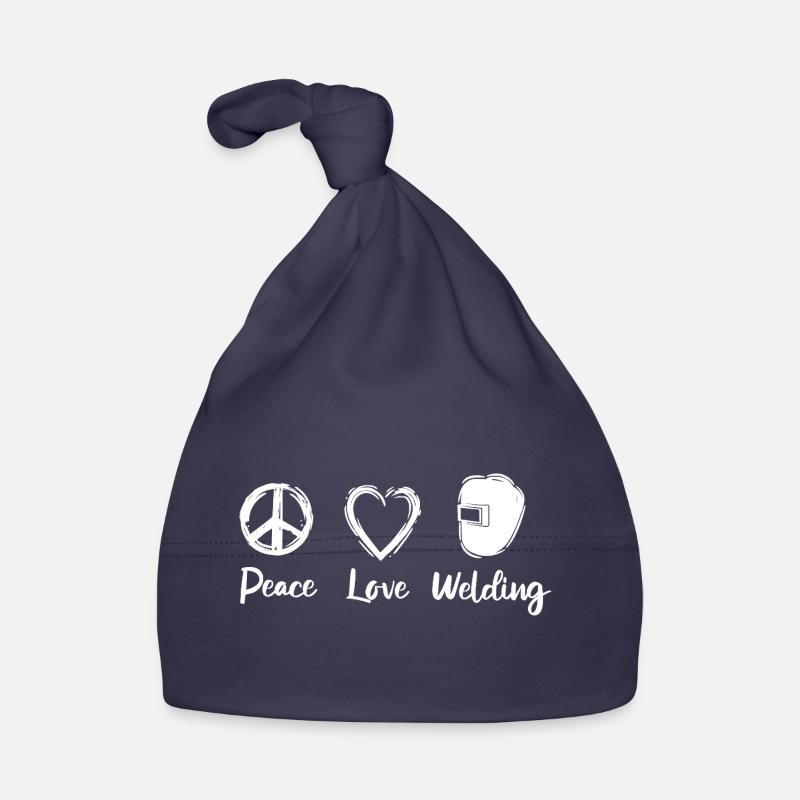 Peace Love Welding Organic Baby Cap