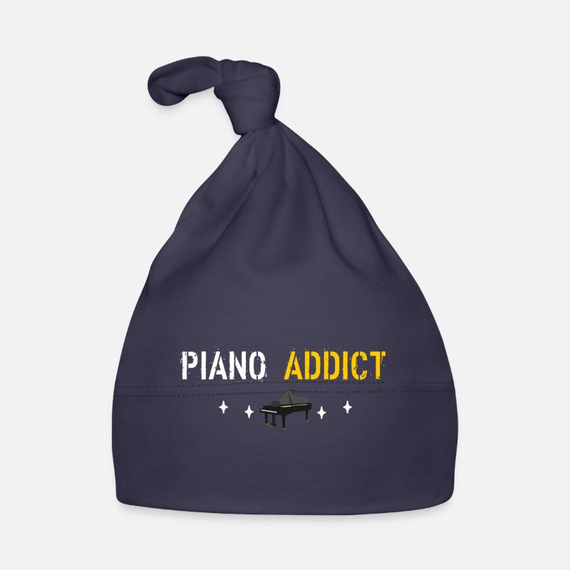 Piano addict - Bonnet bio Bébé - marine
