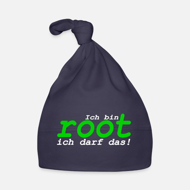 Ich bin root ich darf das Baby Bio-Mütze